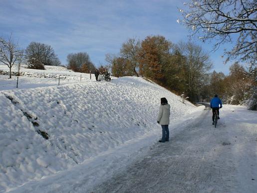 Bundeswanderweg im Winter Richtung Eichberg